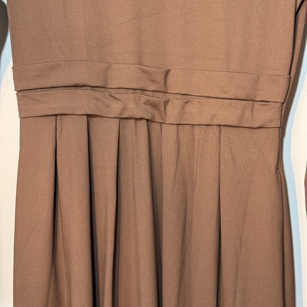 NWT Halara Mock-Neck Long Sleeve Pocket Flare Maxi Dress Size Medium - Picture 5 of 7